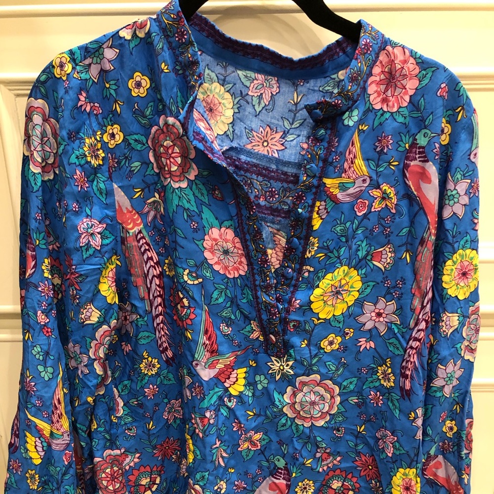 SPELL & Gypsy Collective knock off floral bird top
